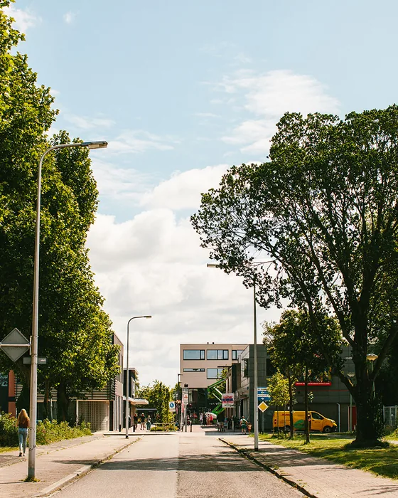 Woonstraat in Noord-Nederland
